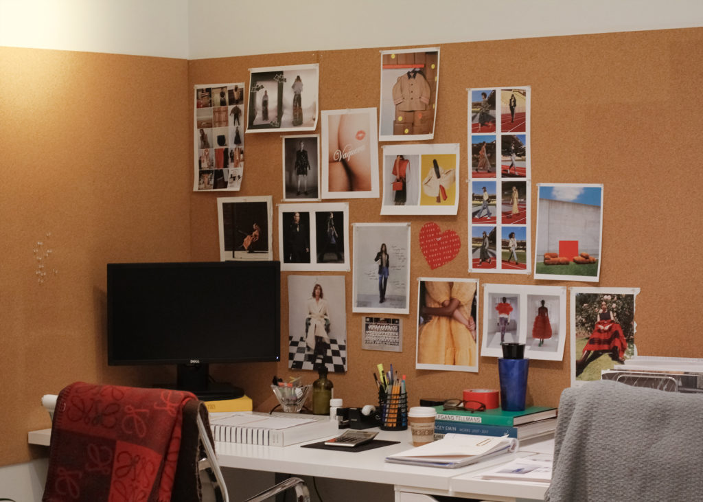Inspiration walls behind the scenes at Forty Five Ten's Dallas flagship. (Photo by Misael Rodriguez)