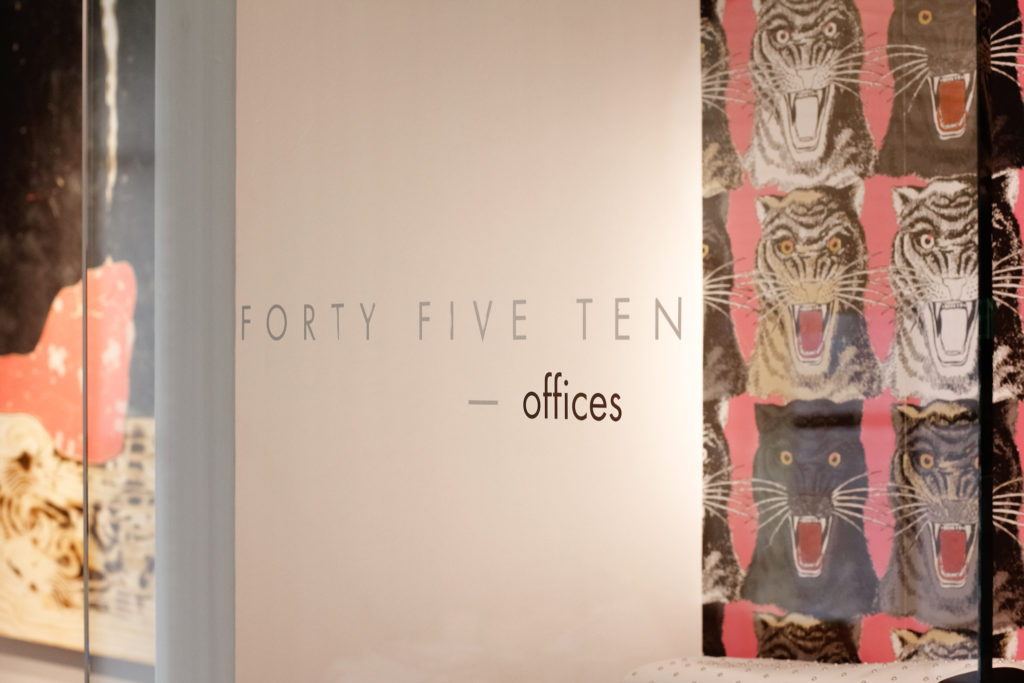 The entrance to the offices at Forty Five Ten's downtown Dallas flagship. (Photo by Misael Rodriguez)