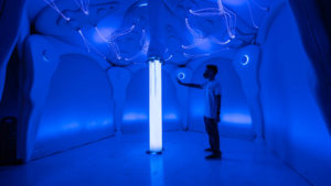 Co-owners Steve Kopelman and Josh Corley recruited 50 artists to create a dynamic expression of multisensory art. (Photo by Christopher Brielmaier)