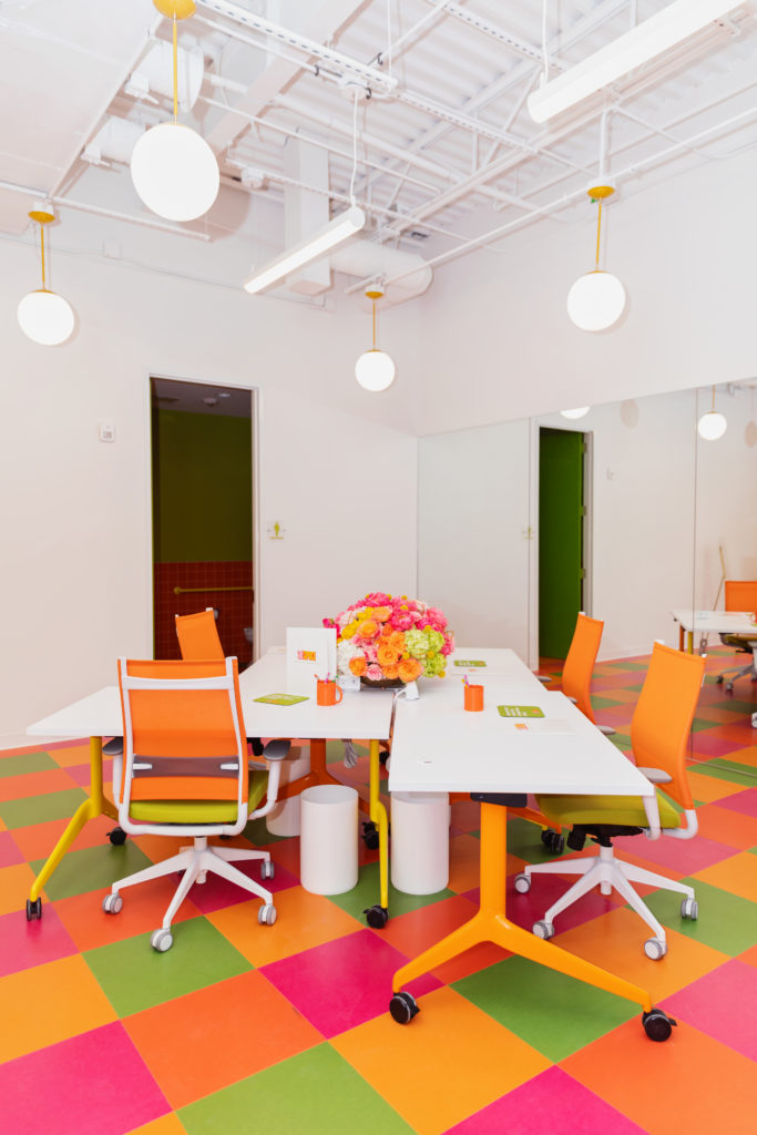 The bold palette of SheSpace was created with a decidedly feminine bent by Courtnay Tartt Elias' Creative Tonic Design