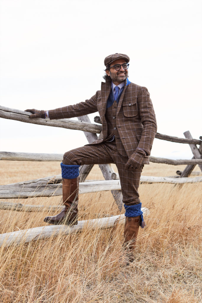 Ed Shaikh, designer and co-owner of Hadleigh's, in a bespoke three-piece suit (Photo by Luis Martinez)