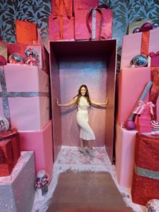The “I’ll Have a Pink Christmas” installation is an ode to the one and only Christmas queen, Mariah Carey. (Photo by Nicole Betts)