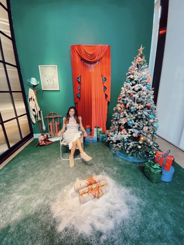 “Hard Candy Christmas” is a surreal take on a classic Christmas in East or West Texas, inspired by country singers Kacey Musgraves and Orville Peck as well as Dolly Parton's holiday classics. (Photo by Madeline Coats)