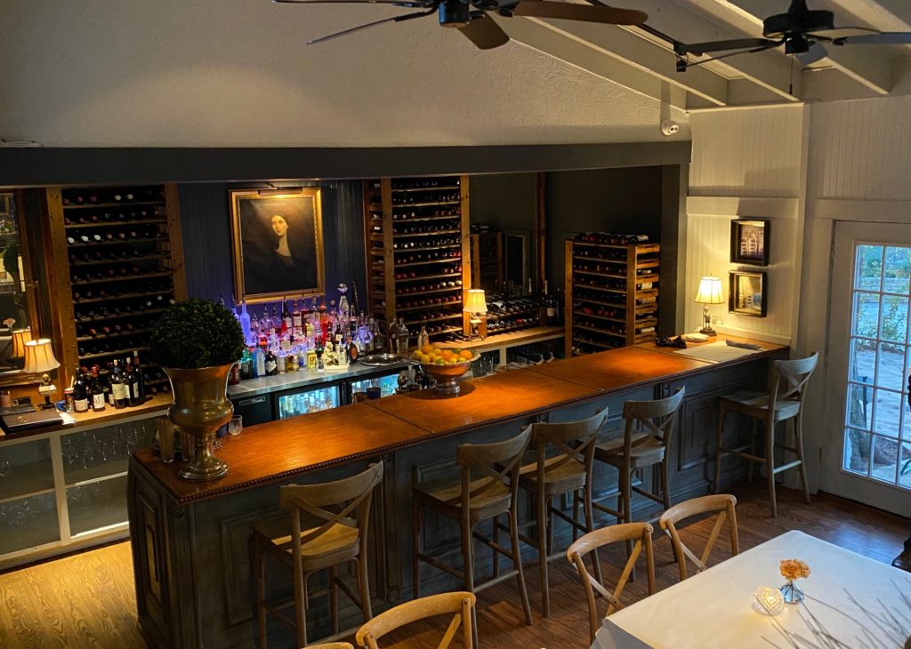 The bar in Lulu's Round Top is larger than the intimate bar space planned for Lulu's River Oaks.