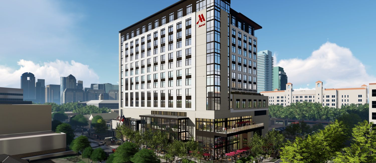 Marriott Dallas Uptown Aerial Rendering