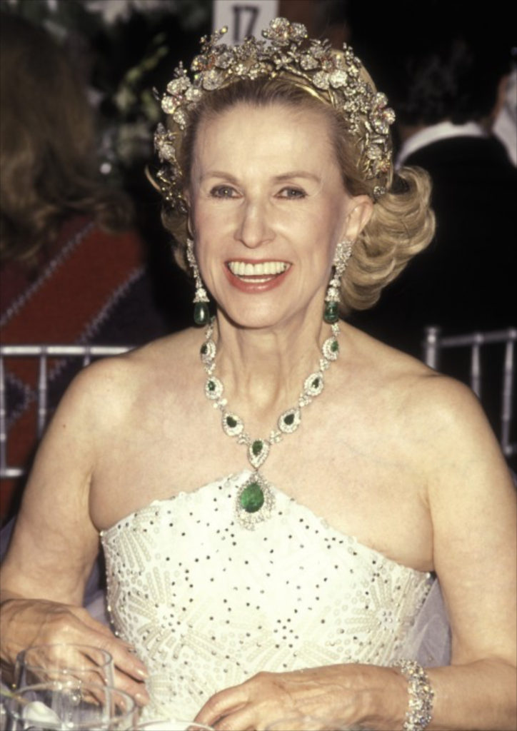 Marylou Whitney in her tiara, courtesy of Sotheby's