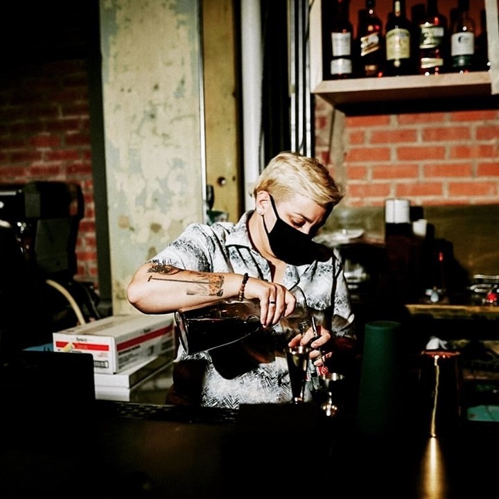 Tia Downey gets mixing.