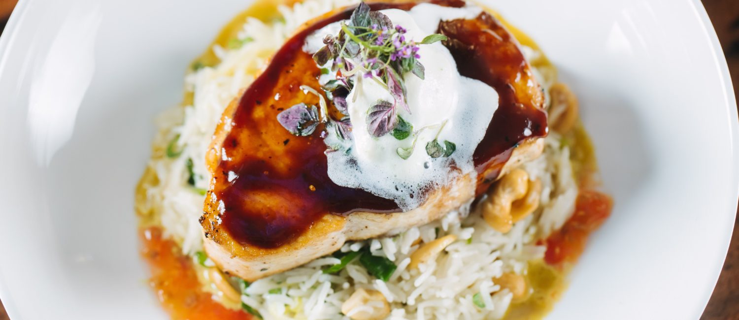 Ginger Miso White Soy Swordfish at the newly reopened Wicked Butcher. in The Sinclair Hotel.