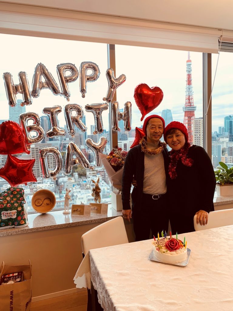 Yasuhiko & Akemi Saitoh participate in the 'Onstage Dinner' from Tokyo. (Photo courtesy of Akemi Saitoh)