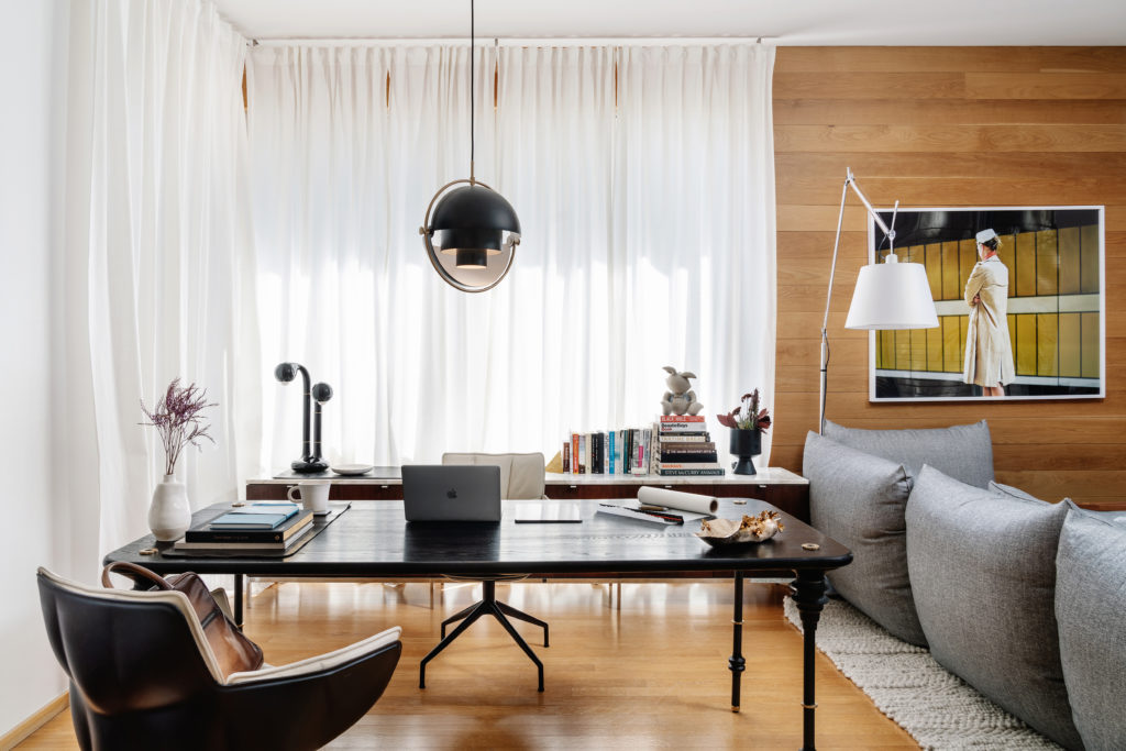 A broader look at architect Michael Hsu's home office in Austin.  (Photo by Chase Daniel)