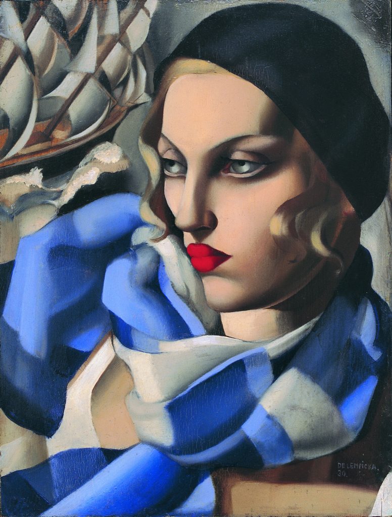 Tamara de Lempicka's “The Blue Scarf,” 1930. Image courtesy and © the Tamara de Lempicka Estate, LLC.