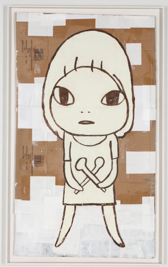 Yoshitomo Nara's "Girl with Drum Sticks", 2019 at Dallas Contemporary. Yoshitomo Nara is a leading artist of the Superflat movement. (Courtesy of Nara, Blum & Poe, and Pace Gallery)