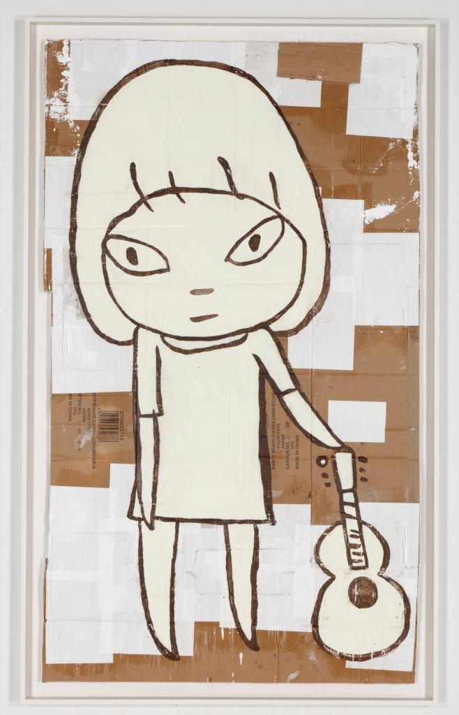 Nara's "Girl with Guitar", 2019 at Dallas Contemporary. Yoshitomo Nara is a leading artist of the Superflat movement. (Courtesy of Nara, Blum & Poe, and Pace Gallery)