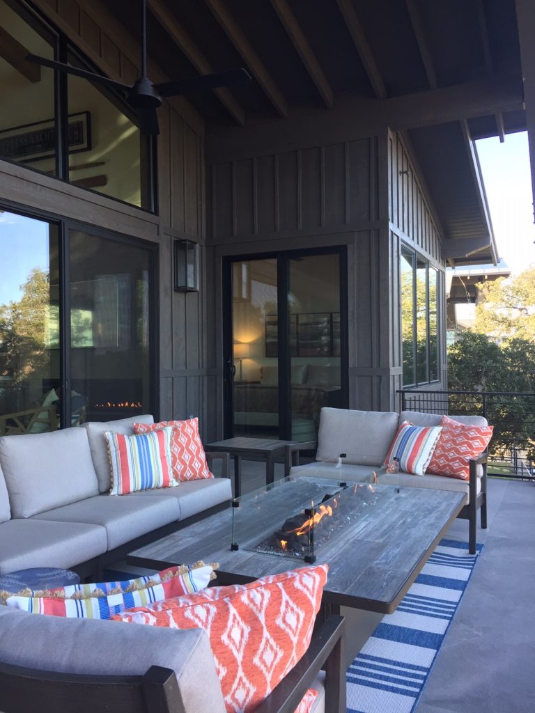 The three-bedroom, three-bath cabin-like treehouse was designed by Cornerstone Architects with an emphasis on indoor/outdoor living. (Photo by Coming Soon!)