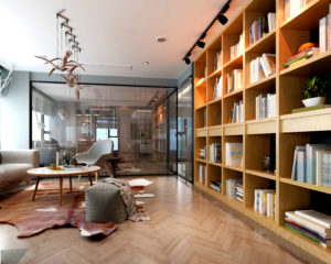 3d render of modern office interior