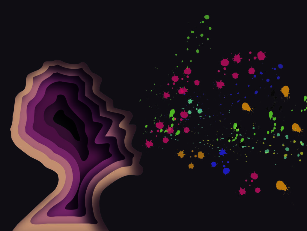 Please wear a mask: Co-curator, Crystal Correa's "Bless You," 2020.