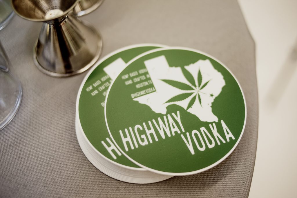 The secret ingredient added to the cocktails was a shot of Highway Vodka, a liquor infused with hemp seeds. (Photo by Julian Cavazos)