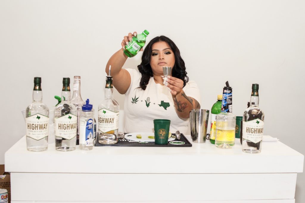 An expert mixologist from Exquisite Taste Mobile Bartending teaches Houstonians how to handcraft specialty cocktails featuring Highway Vodka. (Photo by Julian Cavazos)