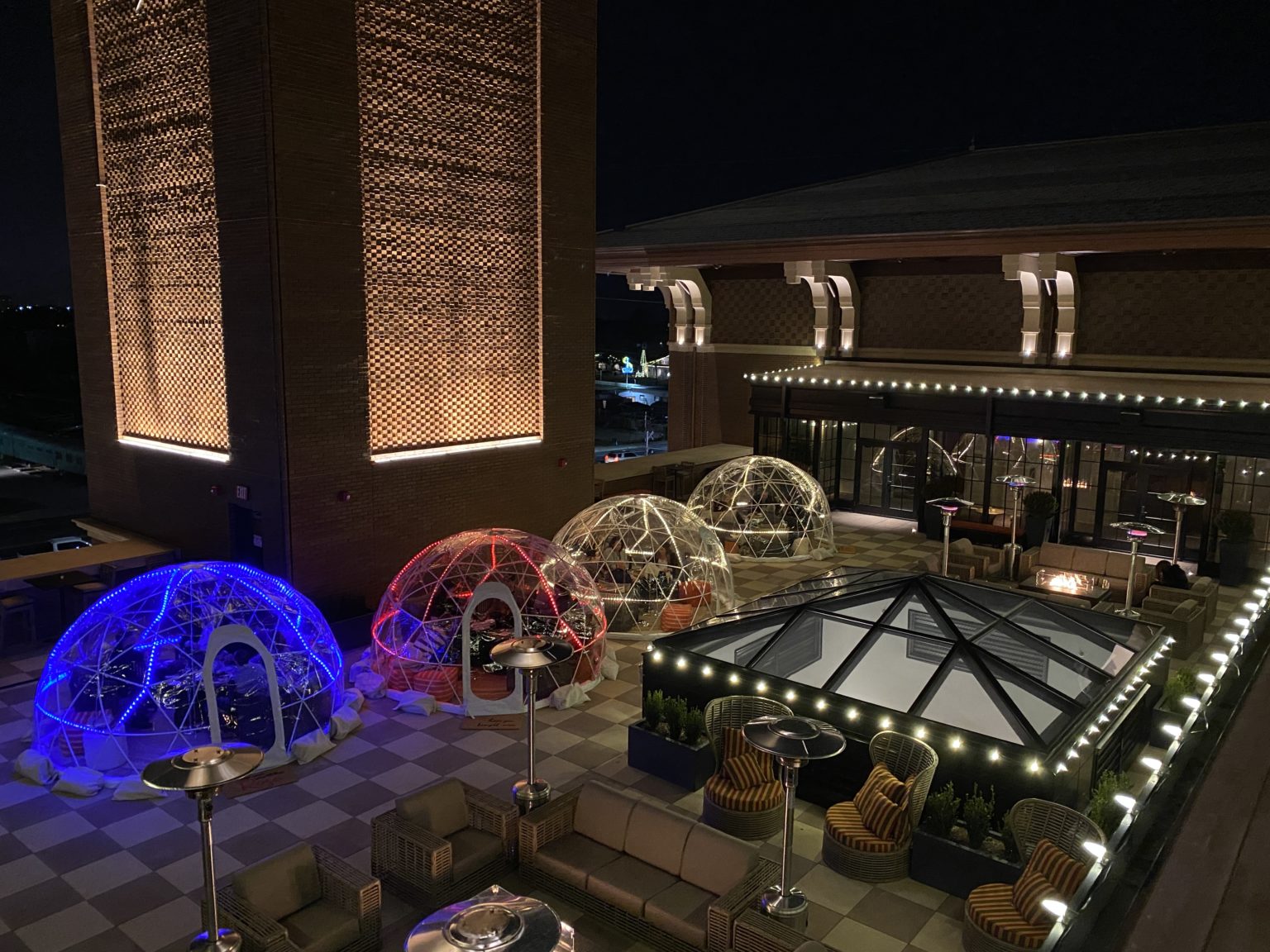 Grapevine's Coolest New Hotel Unveils Rooftop Igloo Bubbles — the