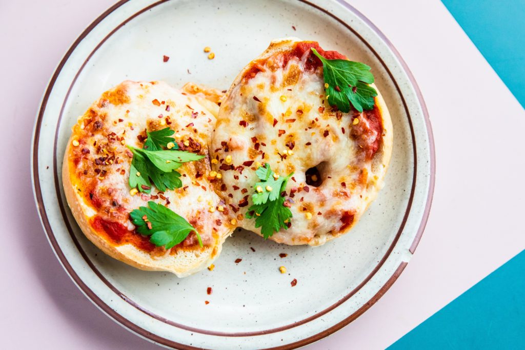 Offering an adult take on a childhood classic, the Bagel Shop Bakery sells Pizza Bagels. (Photo by the Bagel Shop Bakery)