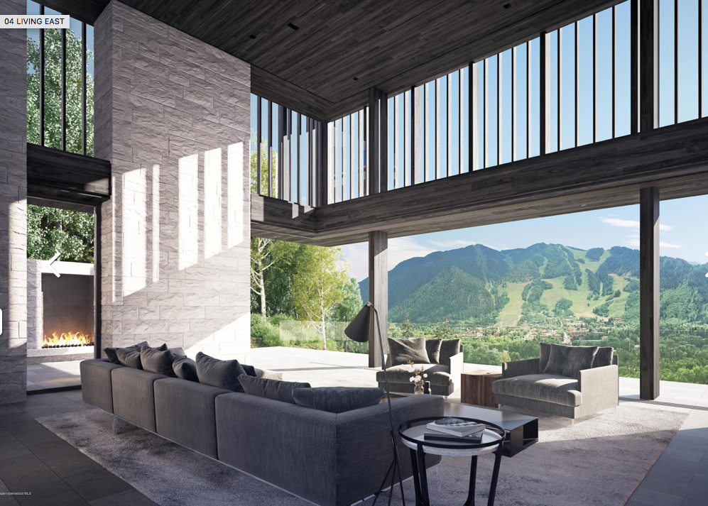 The commanding view from the 10,000 sq.ft. mansion on Aspen's Red Mountain added to the allure that made it the top selling home of 2020. (Coldwell Banker photo)