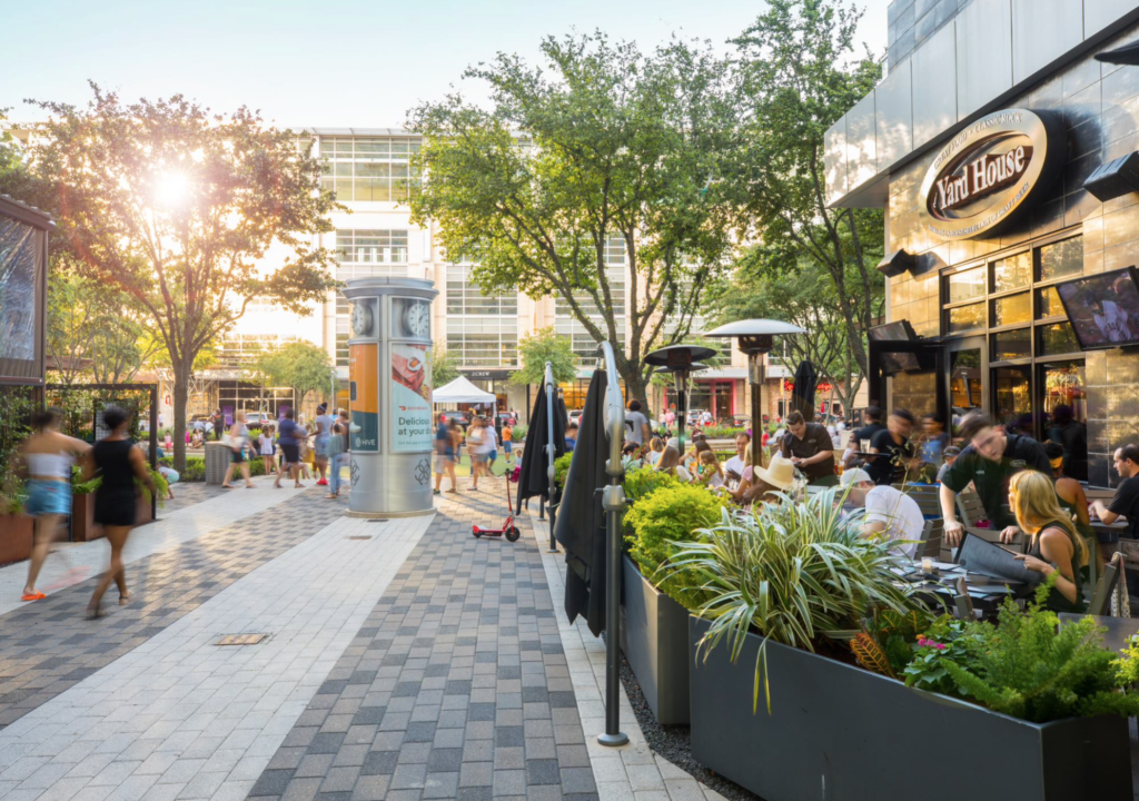 Plentiful patios make CITYCENTRE a good place to enjoy outdoor dining.