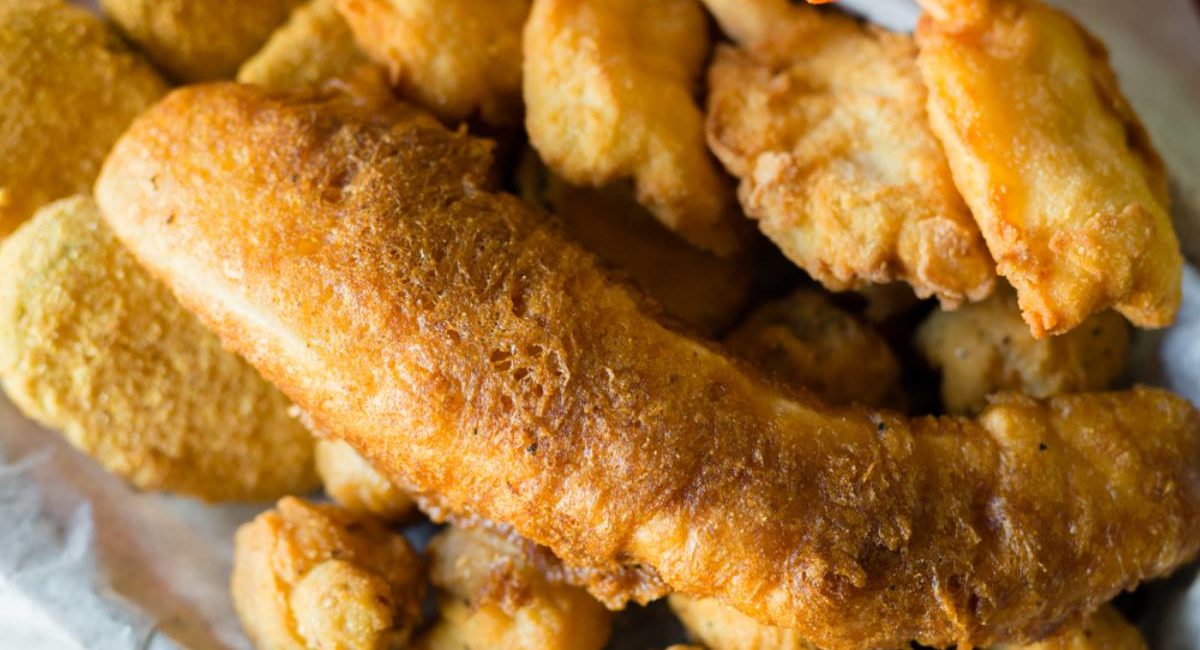 Zeke’s crusty Icelandic cod and butterfly shrimp