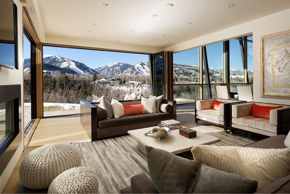 Media Mogul Byron Allen added this mountainside mansion in Aspen to his stable of remarkable residences. (Douglas Elliman photo)