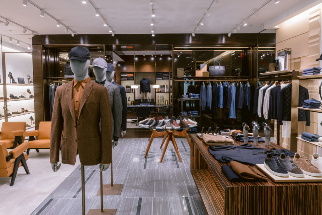 Italian luxury menswear house Zegna makes a contemporary statement in The Galleria with its new boutique, designed by in-house architects. (Photo ©kellidurham)