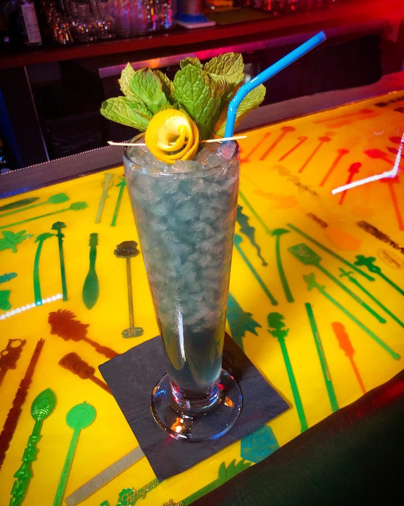 The Rose of Manila cocktail at Swizzle is a popular tiki drink at the new lounge. (Courtesy of Swizzle)