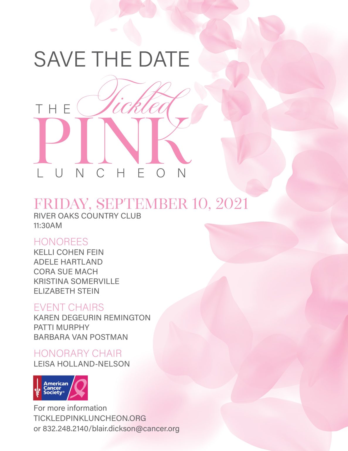Tickled Pink Luncheon Benefiting The American Cancer Society