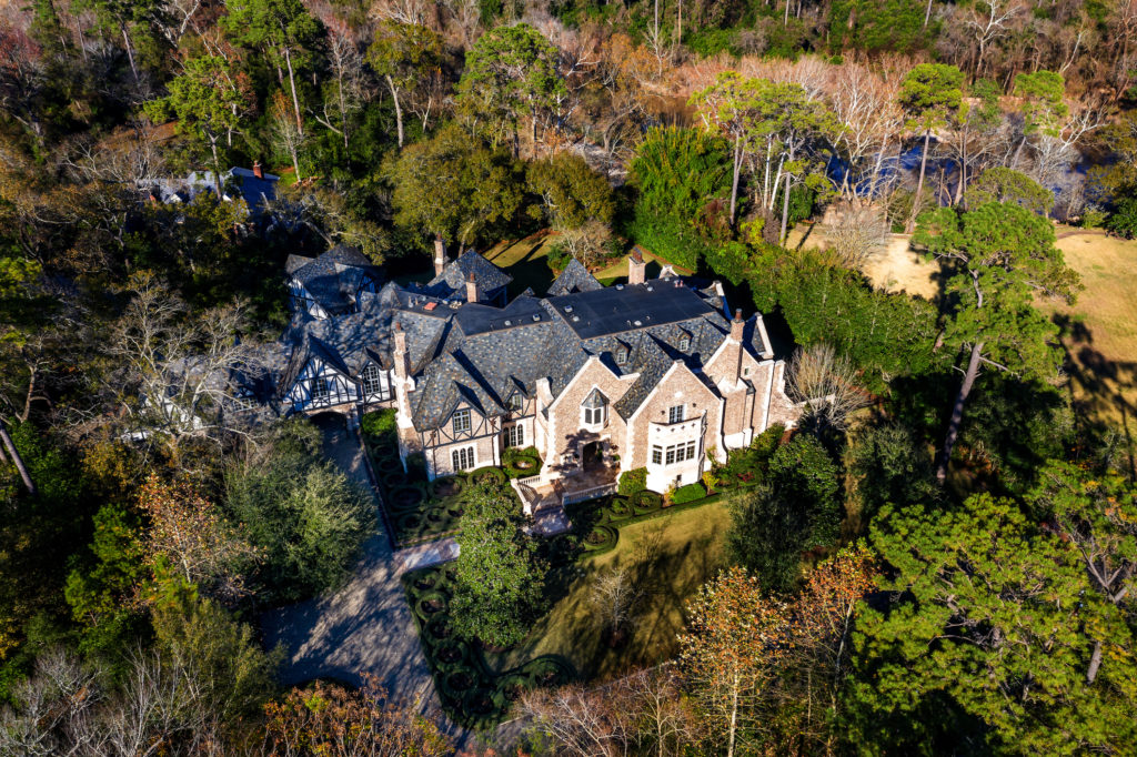The 18,000 sq.ft. mansion at 3996 Inverness in River Oaks is reminiscent of an English country house in the Cotswold. Douglas Elliman has the listing. (Photo by Julie Soefer)