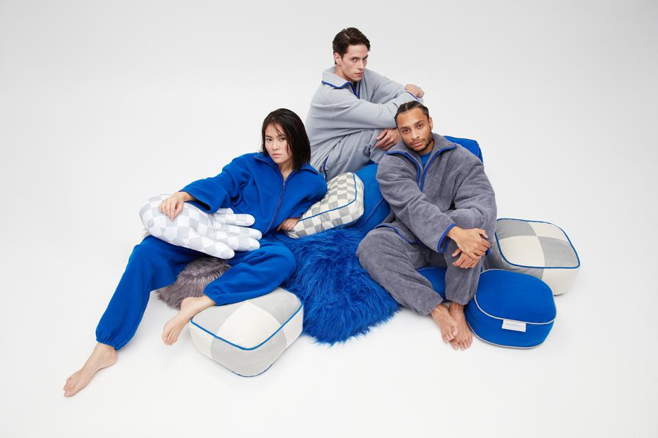 Comfy, colorful loungewear, whimsical pillows and faux fur throws are included in the Crosby Studios Home collection by hot designer Harry Nuriev. (Photo courtesy of Crosby Studios Home)