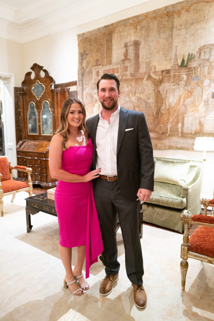 Brittany & Jeff Viegas attend the engagement party of Frances Moody and Tony Buzbee.