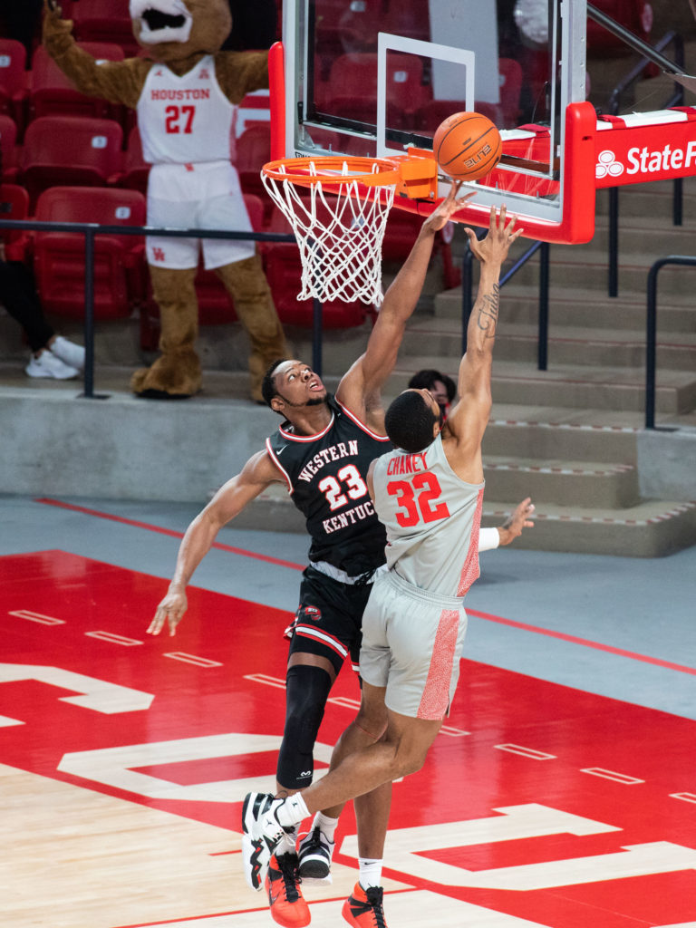 University of Houston forward Reggie Chaney has turned into an effective inside scorer. (Photo by F. Carter Smith)