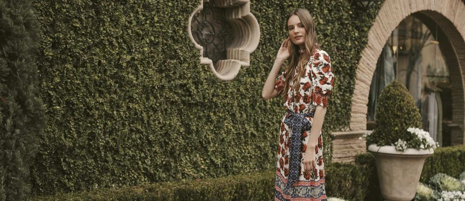 Highland Park Village is Ready for Spring – A feminine, Provencal dress at Alice + Olivia. Photo by Blair Getz Mezibovia.