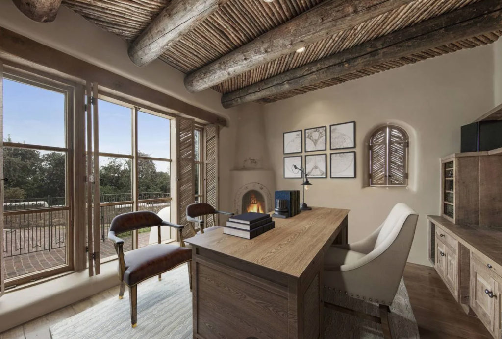 The office of the George Strait San Antonio dwelling encourages a work from home attitude. (Photo by LRES)