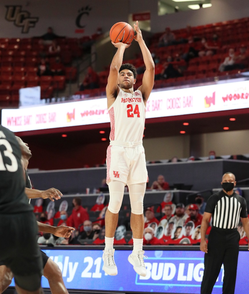 Quentin Grimes can be a knockdown shooter capable of scoring points in bunches. (Courtesy UH Athletics)