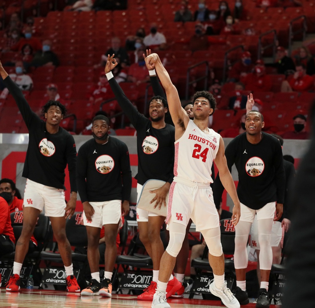 When Quentin Grimes shoots, his University of Houston teammates expect the ball to go in. (Courtesy UH Athletics)