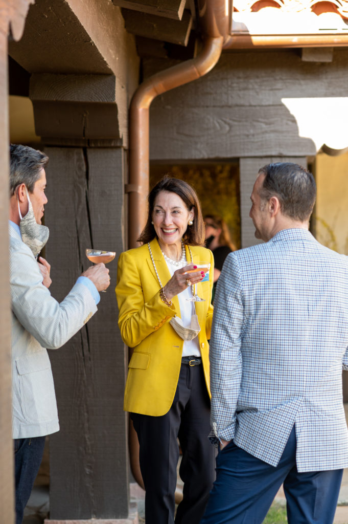 Jackson & Company's Milton Townsend, Gulf Coast Entertainment's Susie Criner and City Kitchen's Kevin George at the Hermann Park Conservancy Lott Hall event. (Photo by Sarah Austin of Chris Bailey Photography)