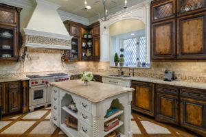 3709 – Old world custom cabinetry meets state of the art appliance package
