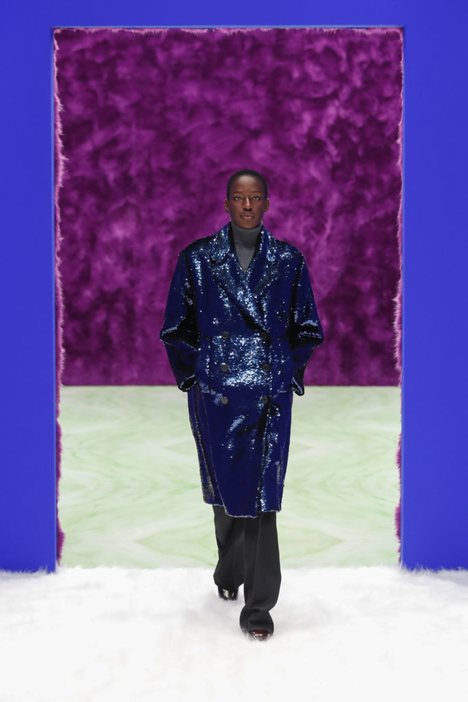 Prada sequined overcoat. (Photo courtesy of Prada)