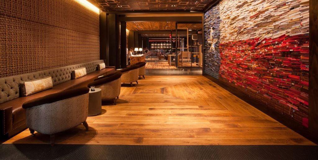 The George's striking lobby immediately helps set the scene.