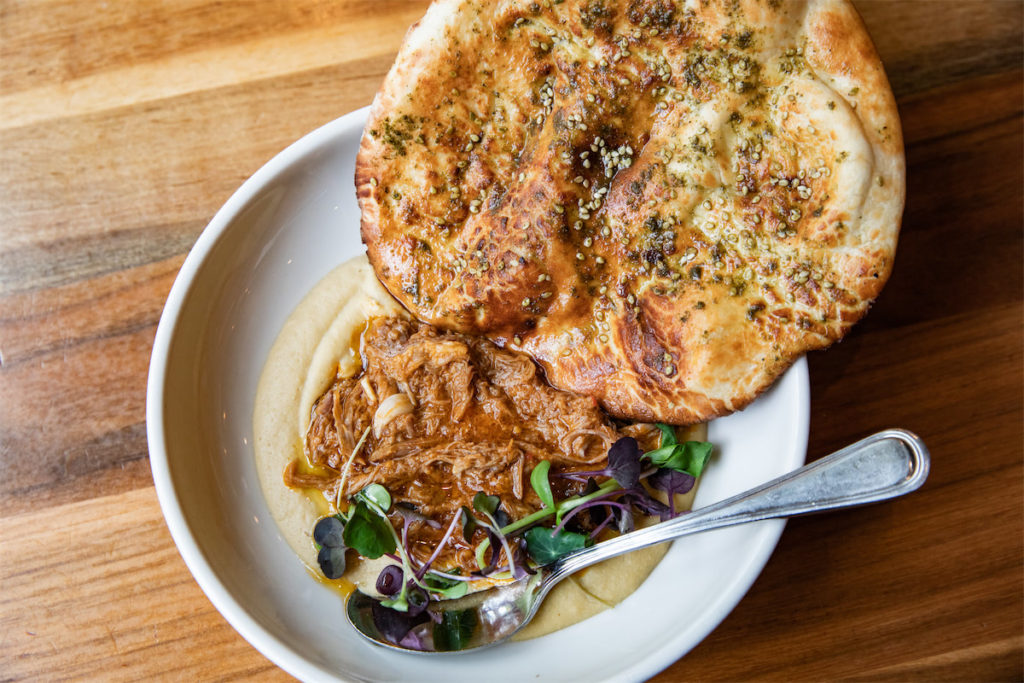 Hummus with Lamb Ragu (Courtesy of Aba)