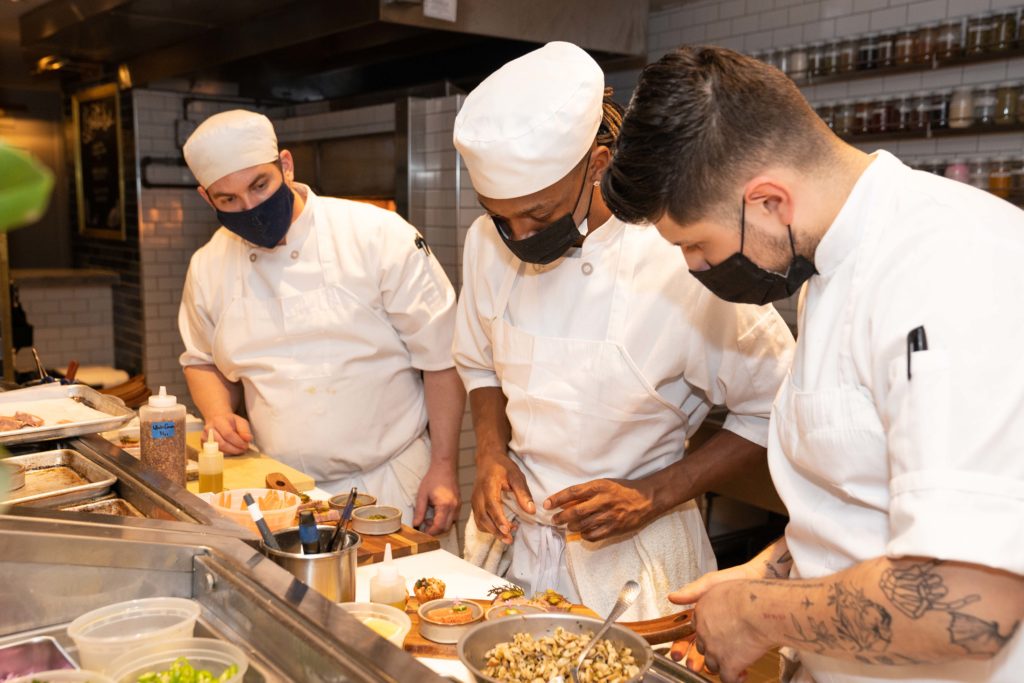 Staff was hustling at Bludorn during the collaboration dinner benefiting the Southern Smoke Foundation. (Photo by Michael Anthony)