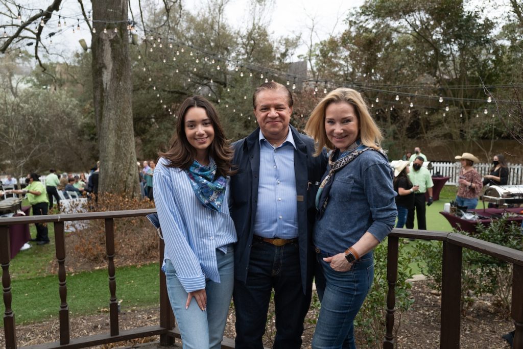 Mariana Perez, Baldemar Perez, Cecilia Perez at The Houstonian's inaugural BBQ on the Bayou Cook-off.