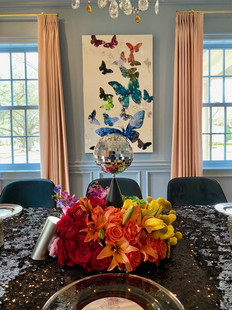 The Events Company provides decor for Laura and Brannon Robertson's Houston Ballet Ball watch party. (Photo courtesy of The Events Company)