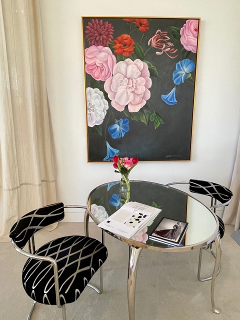 A corner in the new private shopping salon in Tootsies.