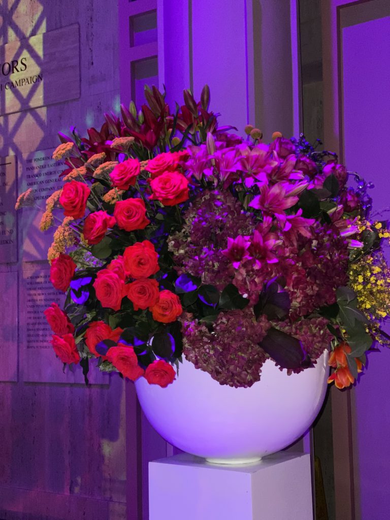 The Events Company provided splendid florals for the Houston Museum of Natural Science 'Tour the World' gala.