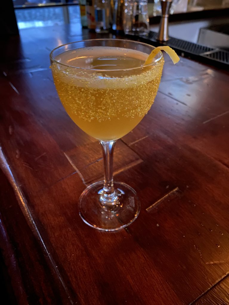 A twist on a classic, the Irish Gold Dust comes with Tullamore Dew Irish Whiskey, honey, and lemon. (Photo by Megan Ziots)